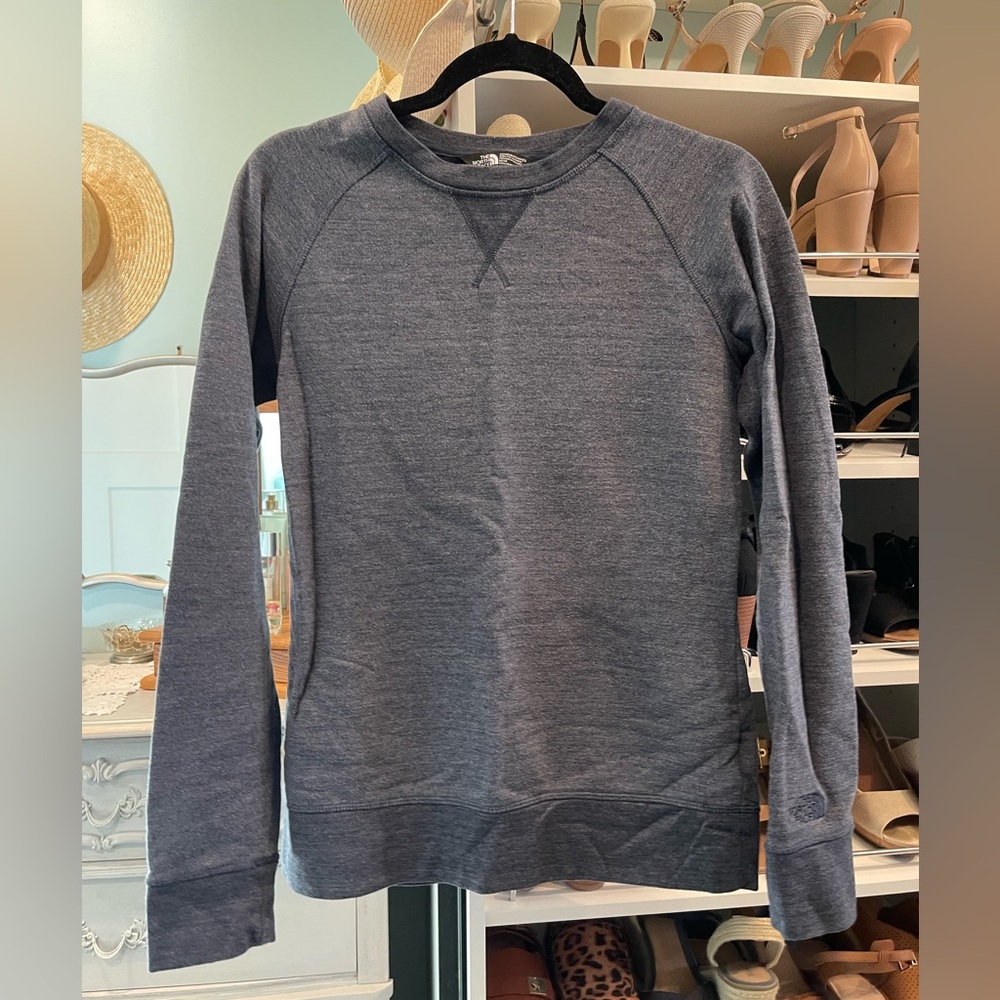 The North Face Women's Heather Blue Crewneck Sweatshirt